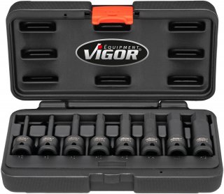 VIGOR Innensechskant Schlagschrauber Schraubendreher-Einsatz Satz ∙ V7019 ∙ 1/2 Zoll (12,5 mm) Vierkant hohl ∙ Innen Sechskant P Bild 4