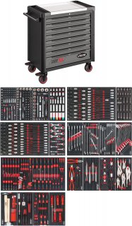 VIGOR Werkstattwagen Series XL ∙ Edelstahl-Arbeitsplatte ∙ mit Sortiment ∙ V4481-X/499 ∙ 499-teilig ∙ Anzahl Werkzeuge: 499 Bild 2