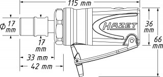 HAZET Mini Stabschleifer ∙ gerade 9032M-1 ∙ Länge: 115 mm Bild 3