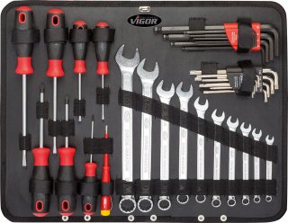 VIGOR Werkzeugkoffer ∙ universal ∙ V2542 ∙ 1/4 Zoll (6,3 mm) Vierkant hohl | 1/2 Zoll (12,5 mm) Vierkant hohl | 1/4 Zoll (6,3 mm)  Bild 3