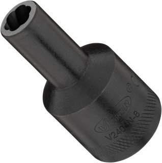 VIGOR Spiralnutenausdreher-Einsatz ∙ V2404N-8 ∙ 1/2 Zoll (12,5 mm) Vierkant hohl ∙ Außen Schraubenausdreher Profil ∙ SW 8 mm Bild 2