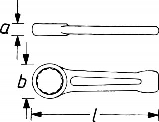 HAZET Schlag-Ringschlüssel 642-100 ∙ Außen Doppelsechskant Profil ∙ SW 100 mm Bild 2