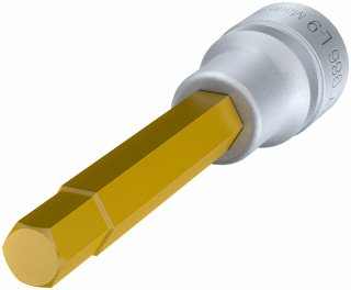 HAZET Schraubendreher-Steckschlüsseleinsatz 986L-9 ∙ 1/2 Zoll (12,5 mm) Vierkant hohl ∙ Innen Sechskant Profil ∙ SW 9 mm Bild 2