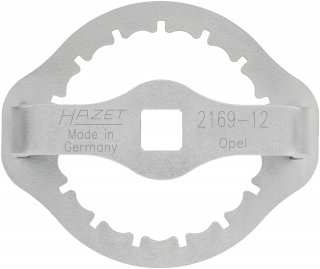 HAZET Ölfilterschlüssel 2169-12 ∙ 1/2 Zoll (12,5 mm) Vierkant hohl ∙ Rillenprofil ∙ SW 74 mm Bild 2
