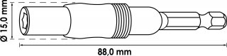 VIGOR Bithalter ∙ mit Gelenk ∙ V7600 ∙ 1/4 Zoll (6,3 mm) Sechskant massiv ∙ 1/4 Zoll (6,3 mm) Sechskant hohl ∙ 88 mm Bild 10