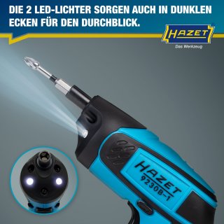 HAZET Bit Akku Schrauber Satz ∙ Mini 9230B-1 ∙ Lösemoment maximal [Nm]: 4.5 Nm ∙ Innen TORX® Profil | Pozidriv Profil PZ | Innen S Bild 2