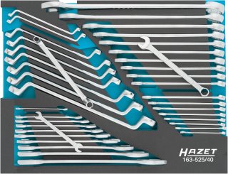HAZET Schraubenschlüssel Satz 163-525/40 ∙ Außen Sechskant Profil | Außen Doppelsechskant-Tractionsprofil ∙ 40-teilig ∙ 6 x 7 – 3 Bild 1