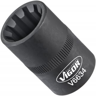 VIGOR Steckschlüsseleinsatz ∙ V6634 ∙ 1/2 Zoll (12,5 mm) Vierkant hohl ∙ Rillenprofil ∙ SW 20 mm Bild 1