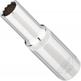 VIGOR Doppelsechskant Steckschlüsseleinsatz ∙ lang ∙ V7512L-11 ∙ 1/2 Zoll (12,5 mm) Vierkant hohl ∙ Außen Doppelsechskant Profil Bild 2