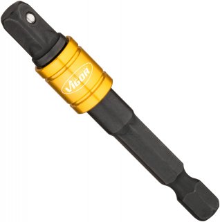 VIGOR Steckschlüssel Adapter Satz ∙ V7603/3 ∙ 1/4 Zoll (6,3 mm) Sechskant massiv ∙ 1/4 Zoll (6,3 mm) Vierkant massiv | 3/8 Zoll ( Bild 9