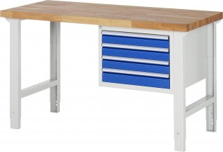 Werkbank höhenverstellbar 7133A1 | B1500xT700xH790-1140mm | 4xSchublade-TA Bild 1