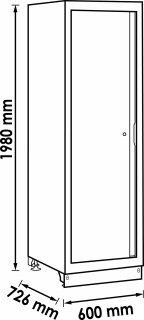 VIGOR Einzelflügeltür-Schrank ∙ hoch ∙ extratief ∙ V6000-03D Bild 4