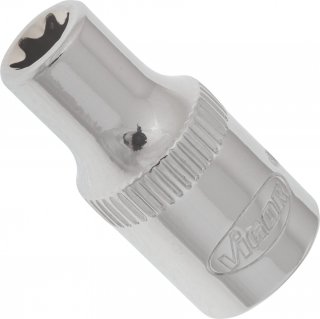 VIGOR T Steckschlüsseleinsatz ∙ V2187N ∙ 1/4 Zoll (6,3 mm) Vierkant hohl ∙ Außen TORX® Profil ∙ SW E6 Bild 1