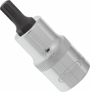 VIGOR RIBE Schraubendreher-Einsatz ∙ V2204 ∙ 1/2 Zoll (12,5 mm) Vierkant hohl ∙ Innen Keilprofil Ribe-CV ∙ SW M7 Bild 2