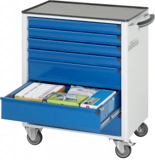 Werkzeugwagen 7365 | B700xT500xH860mm | 7xSchublade-VA | Metall-Top-25mm Bild 1