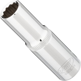 VIGOR Doppelsechskant Steckschlüsseleinsatz ∙ lang ∙ V7512L-13 ∙ 1/2 Zoll (12,5 mm) Vierkant hohl ∙ Außen Doppelsechskant Profil Bild 2
