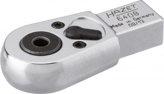 HAZET Bit Einsteck-Umschaltknarre 6408 ∙ 9 x 12 mm Einsteck-Vierkant massiv ∙ 1/4 Zoll (6,3 mm) Sechskant hohl ∙ Länge: 46,5 mm Bild 1