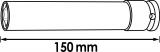 VIGOR Schlagschrauber Steckschlüsseleinsatz ∙ lang ∙ V5932 ∙ 1/2 Zoll (12,5 mm) Vierkant hohl ∙ Außen Sechskant Profil ∙ SW 21 m Bild 4