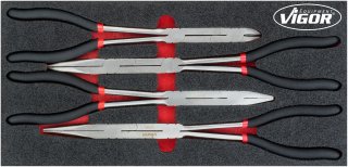 VIGOR Doppelgelenk Zangen Satz ∙ V4995 ∙ 4-teilig ∙ Anzahl Werkzeuge: 4 Bild 1