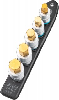 HAZET SmartRail ∙ Flexible Kunststoff-Steckleiste 986G-SR/5 ∙ 1/2 Zoll (12,5 mm) Vierkant hohl ∙ Innen Sechskant Profil ∙ 5-teil Bild 3