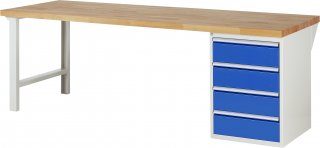 Werkbank 7509A1 | B2500xT900xH890mm | 4xSchublade-TA Bild 1