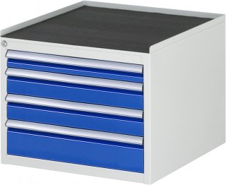 Schubladenschrank L2.7 | B580xT650xH465mm | MT-Top-25mm | 4xSchublade-VA Bild 1