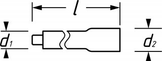 HAZET Verlängerung ∙ schutzisoliert 8821KV-5 ∙ 3/8 Zoll (10 mm) Vierkant hohl ∙ 3/8 Zoll (10 mm) Vierkant massiv ∙ Länge: 142 mm Bild 2