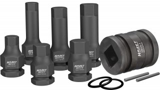 HAZET Schlag- | Maschinenschrauber Schraubendreher-Steckschlüsseleinsatz Satz 985S/11 ∙ 1/2 Zoll (12,5 mm) Vierkant hohl ∙ Innen  Bild 1