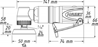 HAZET Mini Polierer 9033M-9 ∙ Länge: 151 mm Bild 3