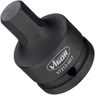 VIGOR Innensechskant Schlagschrauber Schraubendreher-Einsatz ∙ V7212-H17 ∙ 3/4 Zoll (20 mm) Vierkant hohl ∙ Innen Sechskant Prof Bild 2