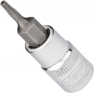 VIGOR T Schraubendreher-Einsatz ∙ V7037-T8H ∙ 1/4 Zoll (6,3 mm) Vierkant hohl ∙ Tamper Resistant TORX® Profil ∙ SW T8H Bild 2