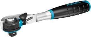 HAZET HiPer Feinzahn-Umschaltknarre ∙ Sicherheitsverriegelung 863HPS ∙ 1/4 Zoll (6,3 mm) Vierkant massiv ∙ Länge: 116 mm Bild 4