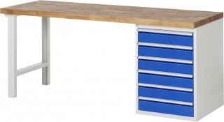 Werkbank 7516A1 | B2000xT700xH890mm | 6xSchublade-TA Bild 1