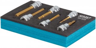 HAZET Schraubendreher-Steckschlüsseleinsatz Satz 163-302/6 ∙ 3/8 Zoll (10 mm) Vierkant hohl ∙ Innen Sechskant Profil ∙ 6-teilig  Bild 3