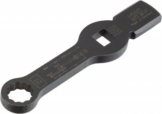 HAZET Schlag-Ringschlüssel ∙ mit 2 Schlagflächen 2872SZ-27 ∙ 3/4 Zoll (20 mm) Vierkant hohl ∙ Außen Doppelsechskant Profil ∙ SW  Bild 2