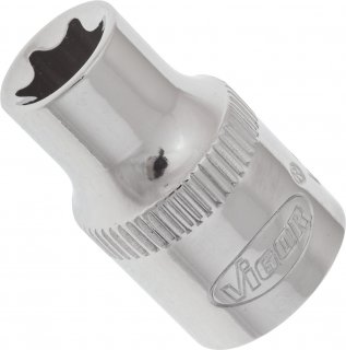 VIGOR T Steckschlüsseleinsatz ∙ V2143N ∙ 3/8 Zoll (10 mm) Vierkant hohl ∙ Außen TORX® Profil ∙ SW E10 Bild 1