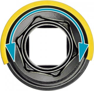 HAZET Schlag- | Maschinenschrauber Steckschlüsseleinsatz 903SLG6-17 ∙ 1/2 Zoll (12,5 mm) Vierkant hohl | 24 mm Außen-Sechskant ∙ A Bild 9