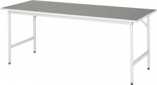Arbeitstisch Jerry höhenverstellbar | B2000xT800xH800-850mm | L-Platte-25mm Bild 1