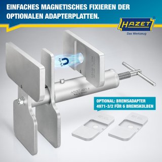 HAZET Bremskolben Rücksetzwerkzeug für 1-Kolben und Mehrkolben Bremssättel 4971-4 Bild 7