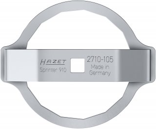 HAZET Federbein-Befestigungsmutter Werkzeug 2710-105 ∙ 1/2 Zoll (12,5 mm) Vierkant hohl ∙ Außen 16-kant Profil ∙ SW 106 mm Bild 3