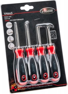 VIGOR Mini Haken Satz ∙ V4663 ∙ 4-teilig ∙ Anzahl Werkzeuge: 4 Bild 6