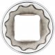 VIGOR Doppelsechskant Steckschlüsseleinsatz ∙ V7538-13 ∙ 3/8 Zoll (10 mm) Vierkant hohl ∙ Außen Doppelsechskant Profil ∙ SW 13 m