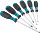HAZET Schraubendreher Satz 810SPC/6 ∙ Schlitz Profil | Kreuzschlitz Profil PH ∙ 6-teilig ∙ 0,5 x 3,0 – 1,2 x 6,5 ∙ PH1 – PH2
