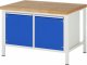 Werkbank höhenverstellbar 8465A2 | B1250xT900xH840-1040mm | 2xTür Werkbank höhenverstellbar 8465A2 | B1250xT900xH840-1040mm | 2xTür