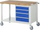 Fahrbare Werkbank 8162 | B1250xT700xH880-1080mm | 4xSchublade-TA Fahrbare Werkbank 8162 | B1250xT700xH880-1080mm | 4xSchublade-TA