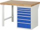 Werkbank 7517A1 | B1250xT900xH890mm | 7xSchublade-TA
