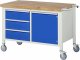 Fahrbare Werkbank 8468 | B1250xT700xH880mm | 3xSchublade-VA | 1xTür