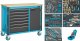 HAZET Werkbank ∙ fahrbar Assistent 179NW ∙ Sortiment 179NW-7/314 ∙ 314-teilig ∙ Schubladen | flach: 6 x 81 x 522 x 398 mm ∙ Schub