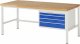 Werkbank höhenverstellbar 8232A1 | B2000xT900xH840-1040mm | 4xSchublade-TA Werkbank höhenverstellbar 8232A1 | B2000xT900xH840-1040mm | 4xSchublade-TA