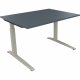 Schreibtisch Kufe Einzels. Quadrat B1800xT700xH650-850 si/Lavagrau Schreibtisch Kufe Einzels. Quadrat B1800xT700xH650-850 si/Lavagrau